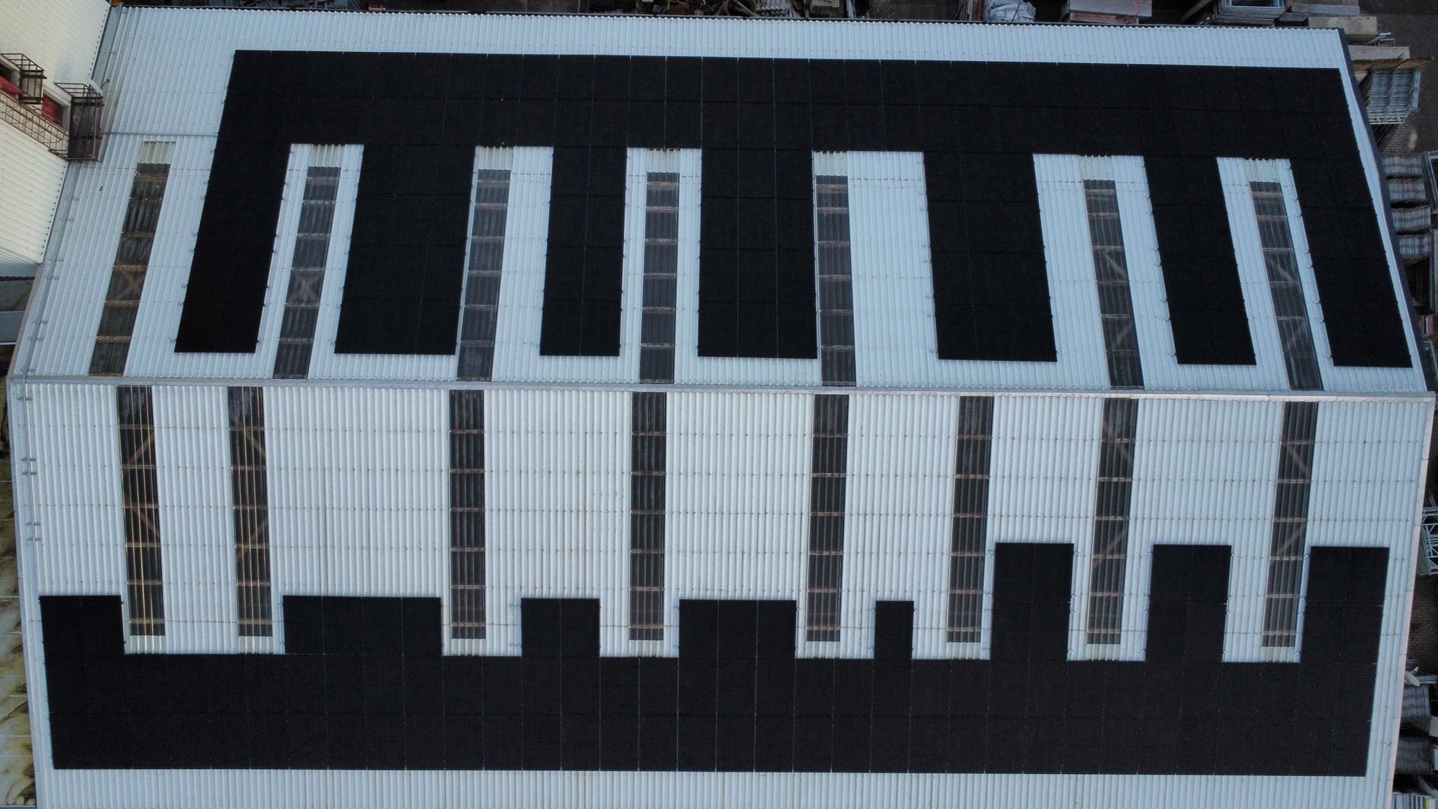 Vollständig installierte Photovoltaikanlage